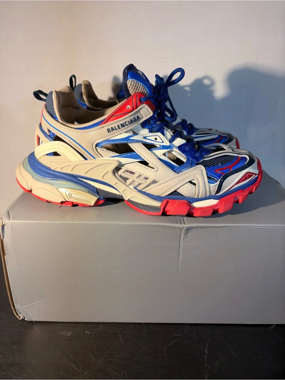Balenciaga Men's Multi-Color Track Runner Sneakers